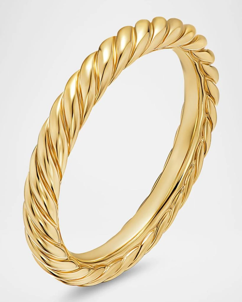 David Yurman Modern Cable Band Ring in 18K Gold, 2.8mm 5