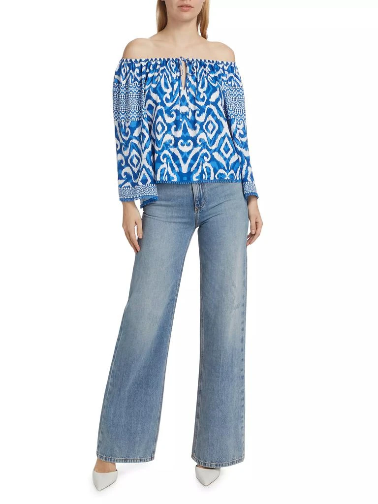 Alice + Olivia Devina Ikat Off-the-Shoulder Blouse 2