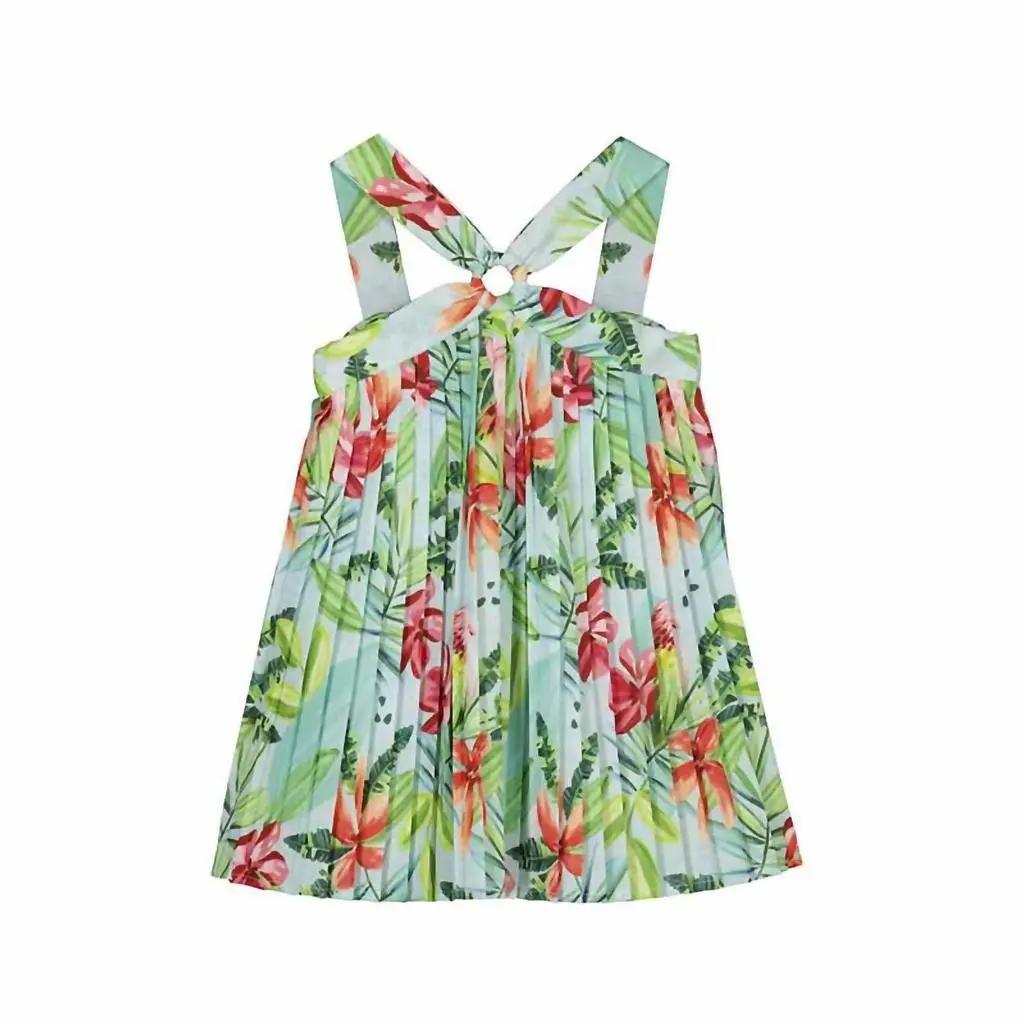 Mayoral Mayoral - Girl's Pleated Printed Dress