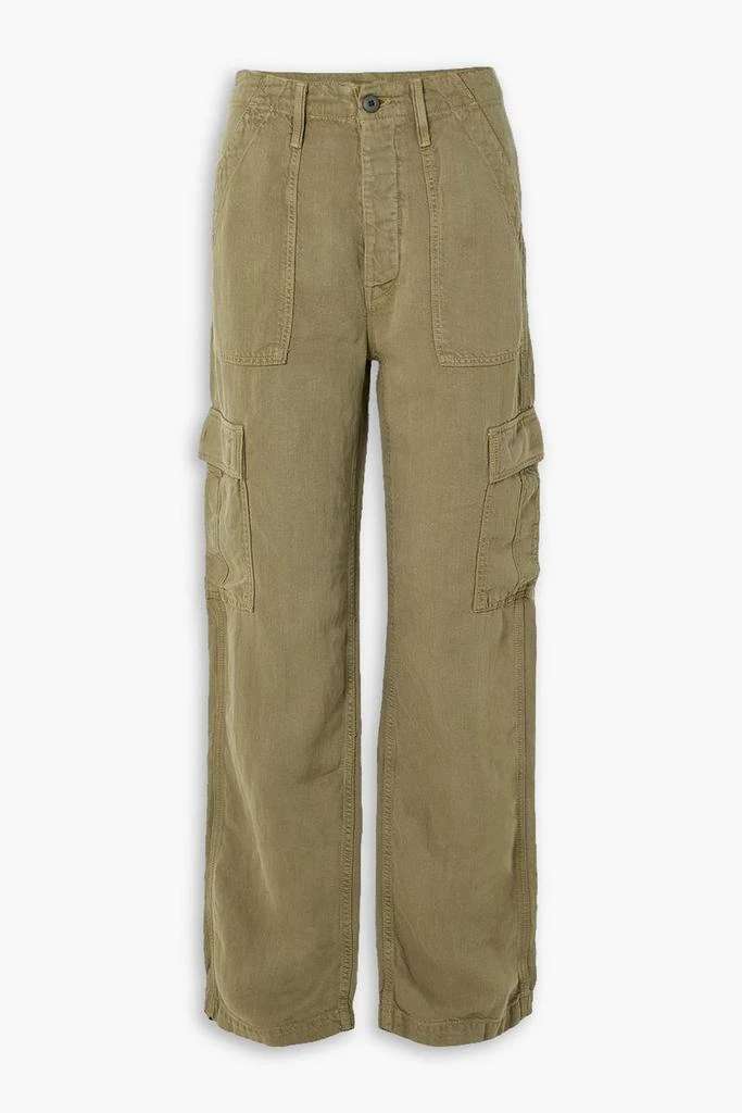 MOTHER The Private Lyocell and linen-blend cargo pants 1