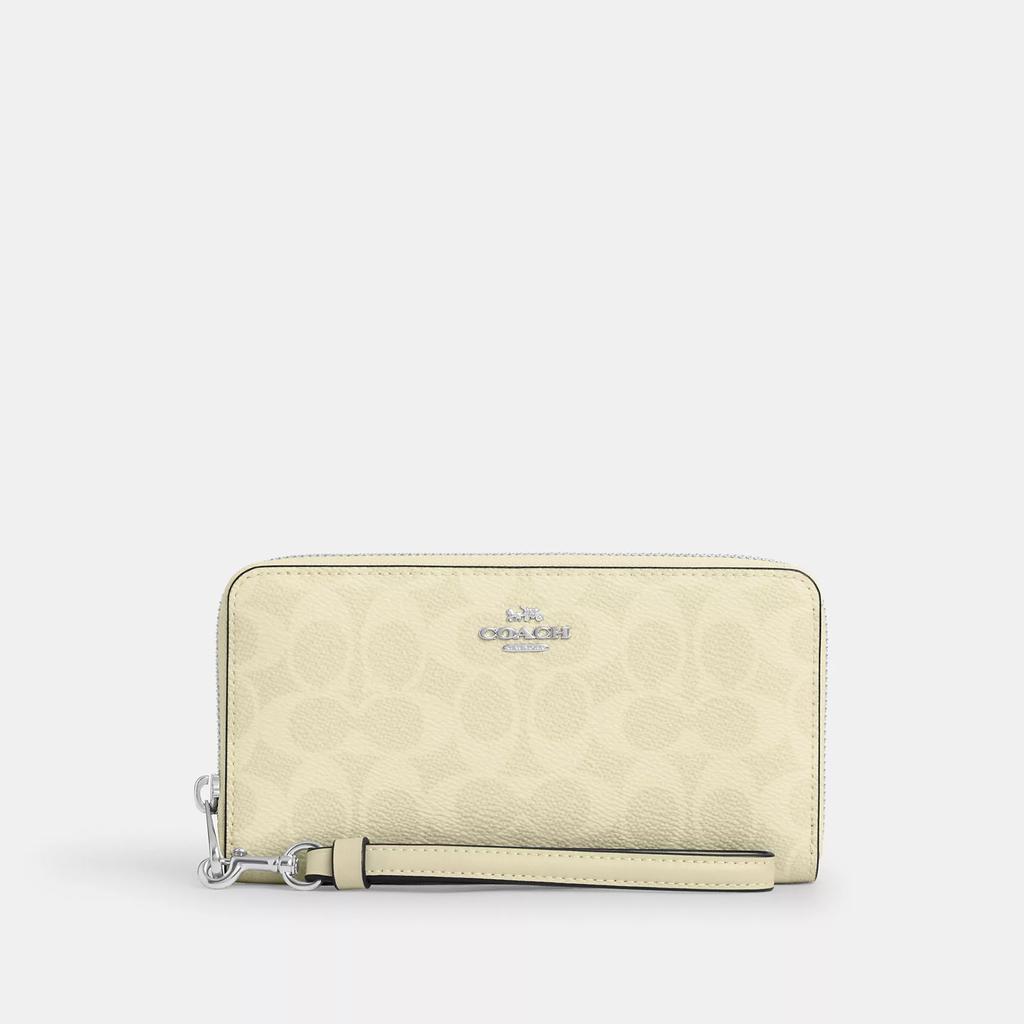 Coach Long Zip Around Wallet In Signature Canvas - Wallets