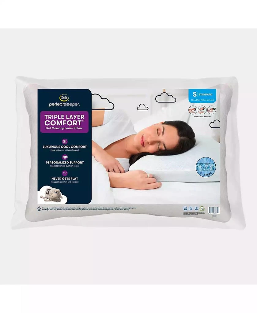 Serta Triple Layer Comfort Foam Pillow 2