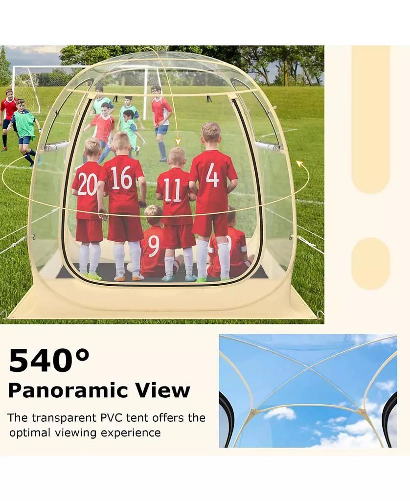 KUYOTQ Instant Pop up Sports Tent with Carrying Bag and Floor Mat for 1-2/5-6 People 6