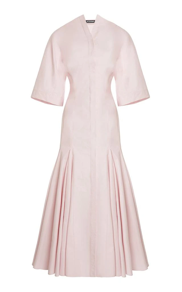 asymmetric dresses for women One-Shoulder Cutout Asymmetrical Dress with Embroidered Tulle Sleeve EU44 / Apricot (As seen on the photo)