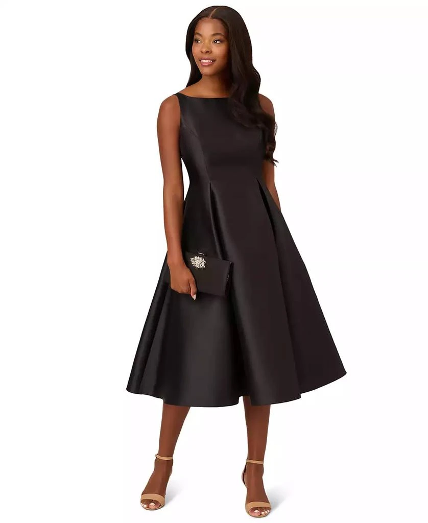 fit and flare midi formal dress for women Dillon Fit and Flare Square Neck Organza Midi Dress main image 0