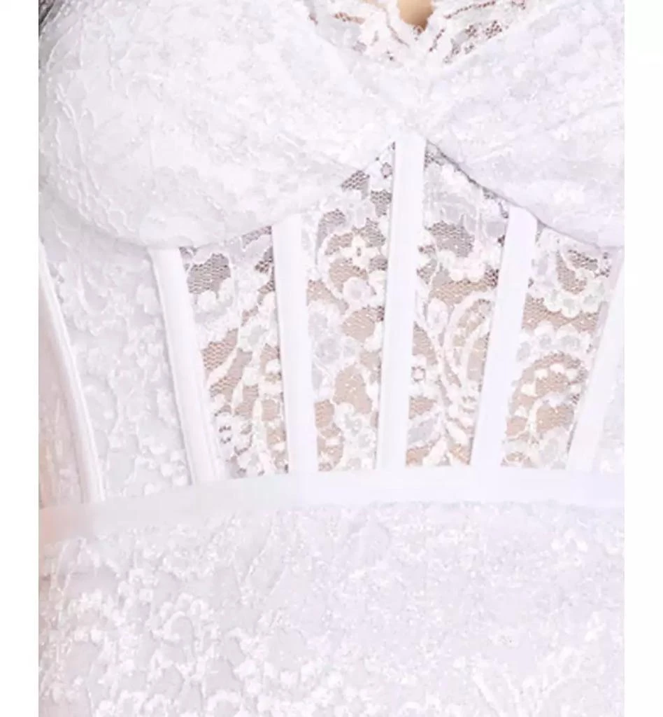 Morgan & Company Juniors' Glitter Lace Corset Gown 4