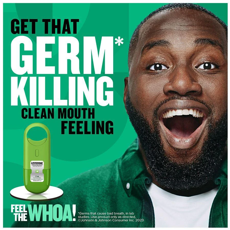 Listerine Pocketmist Fresh Breath Spray Mist Spearmint 9