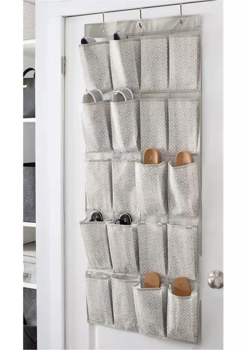 Simplify Boho 20 Pocket  Shoe Organizer In Grey 4