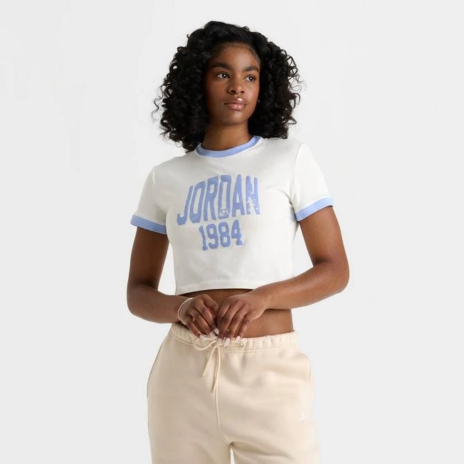 Jordan Women's Jordan Cropped Varsity Graphic Slim T-Shirt 3