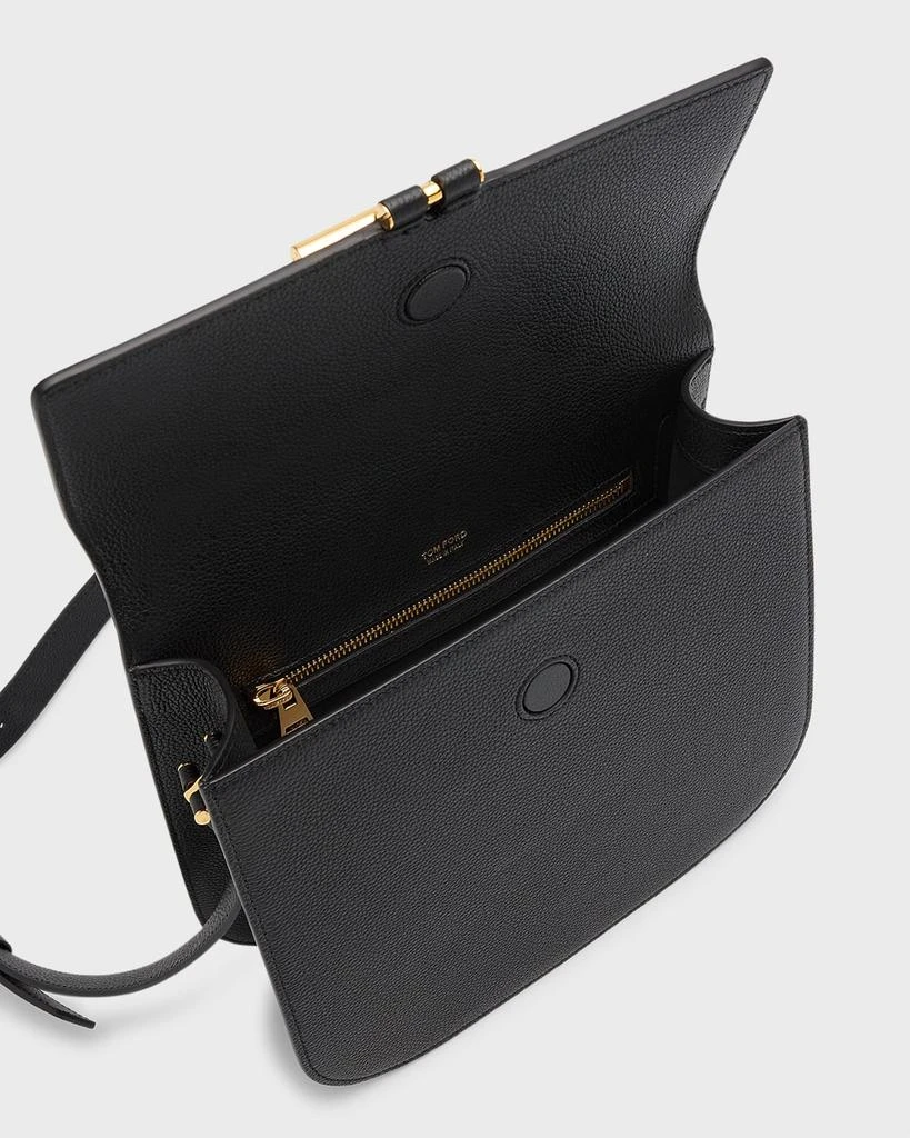 Tom Ford Tara Medium Crossbody in Grained Leather with Leather Strap 4