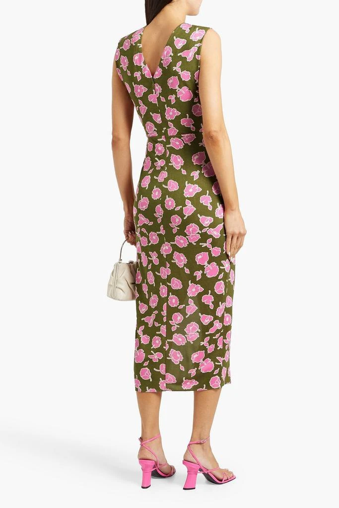 Diane von Furstenberg Hallie draped floral-print silk-jersey midi dress 3