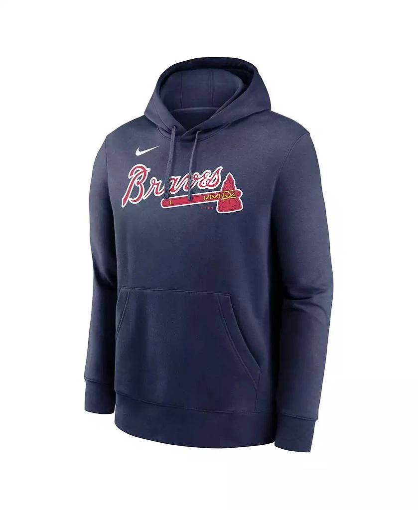 NIKE Men's Austin Riley Navy Atlanta Braves Player Name Number Club Pullover Hoodie 2