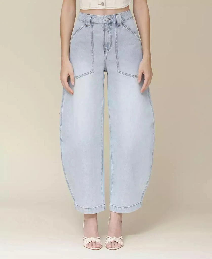 Avec Les Filles Women's High-Rise Barrel-Leg Jeans 1