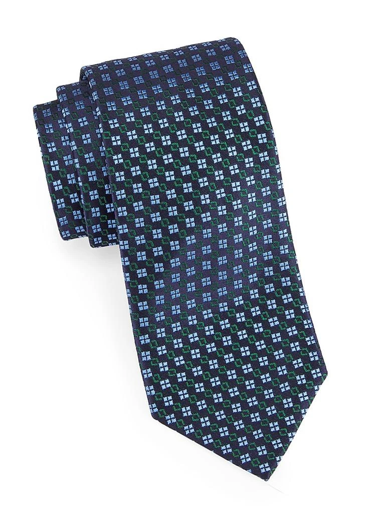Charvet Mini Medallion Chain Silk Jacquard Tie