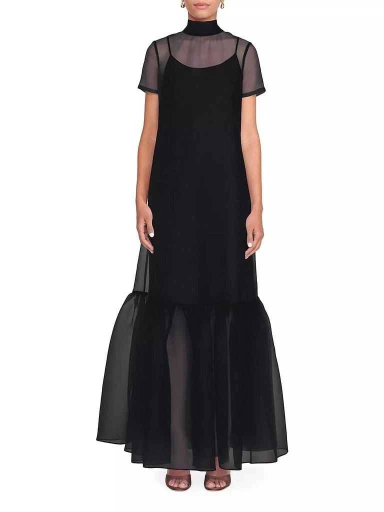 Staud Calluna High-Neck Organza Gown 3