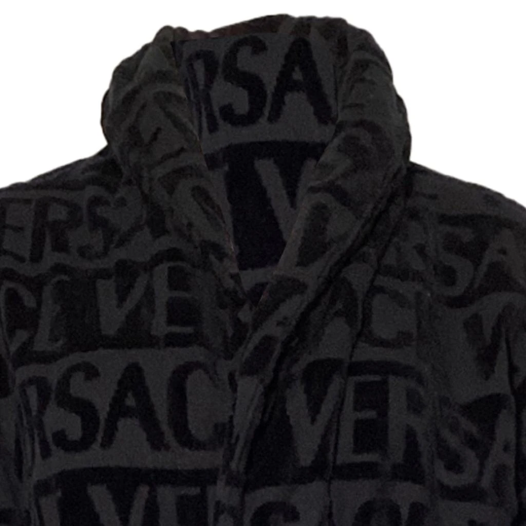 Versace I Love Baroque Bathrobe in Black Cotton 2