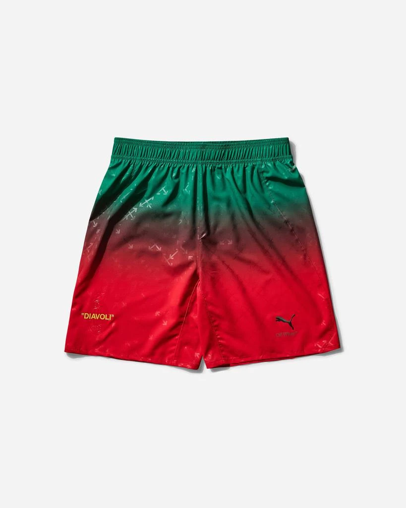 Puma Men's AC Milan x Off-White Authentic Shorts Red / Power Green 1