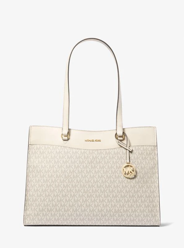 Michael Kors Jet Set Large Signature Logo Tote Bag 1