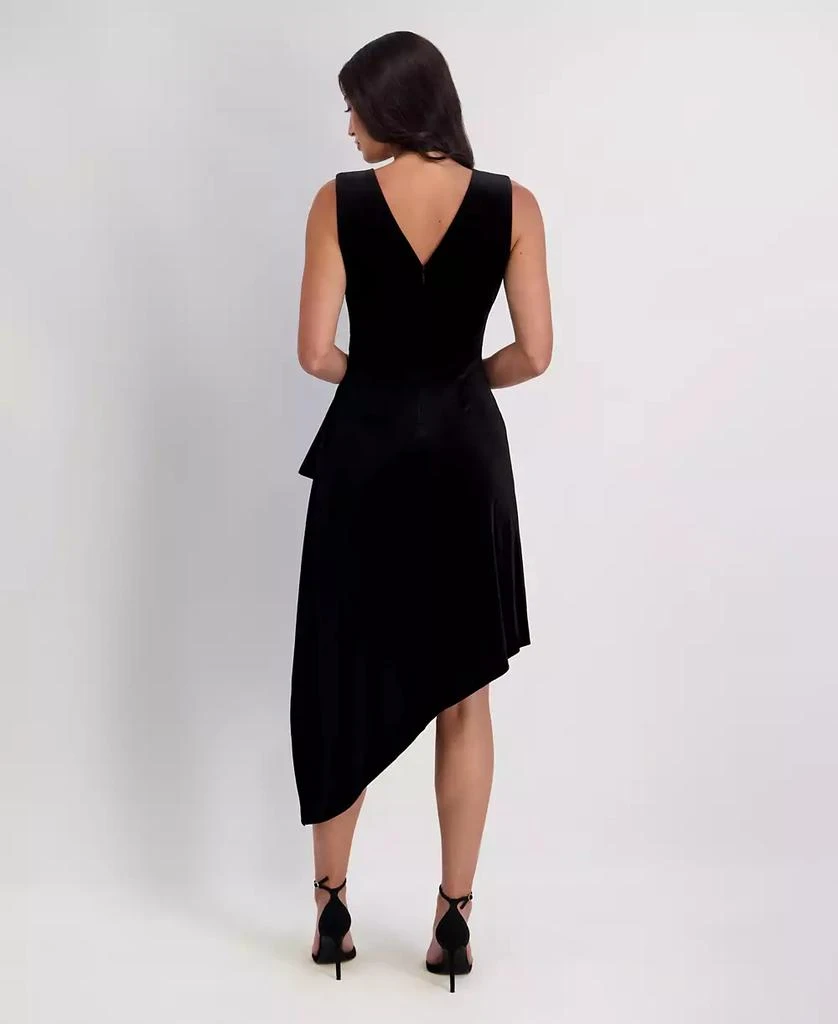 Kensie Women's Asymmetrical Hem Midi Dress - Black - Size 2