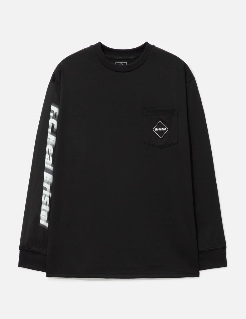 F.C. Real Bristol Blurred Logo Long Sleeve Team Pocket T-shirt 1