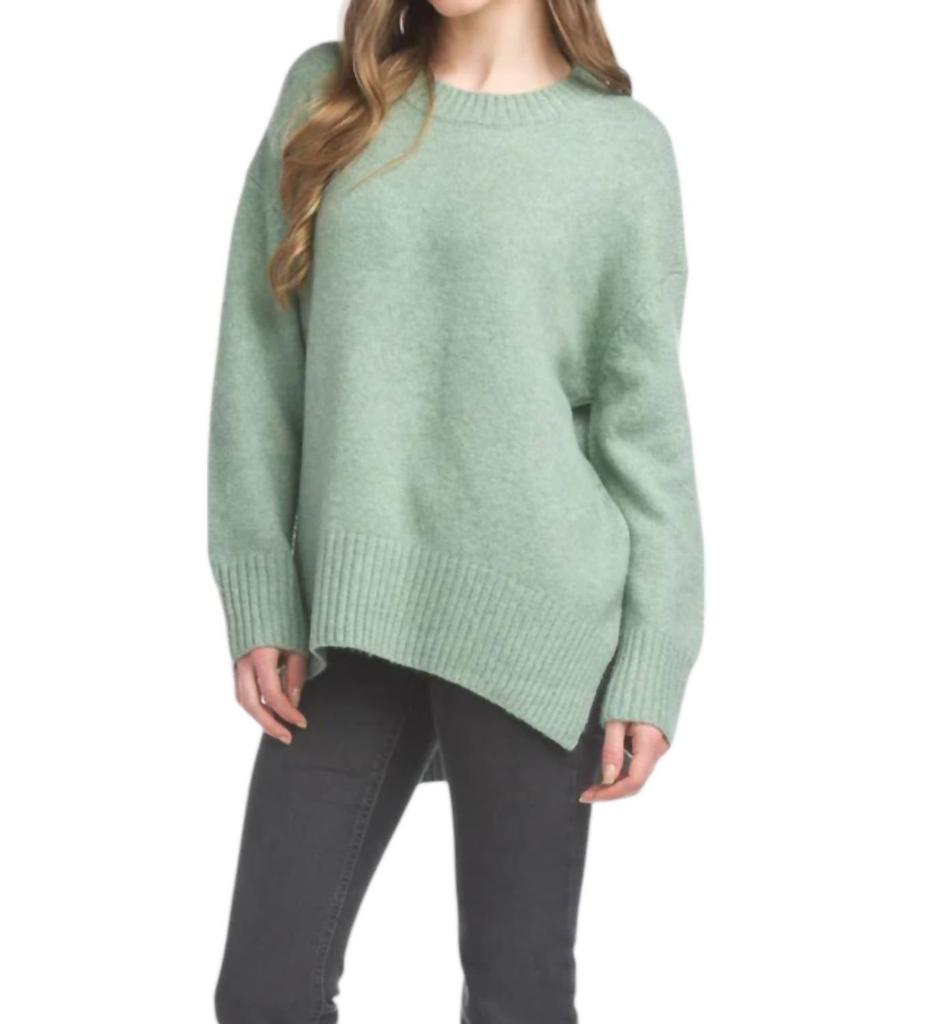 Papillon Ribbed Sweater In Green