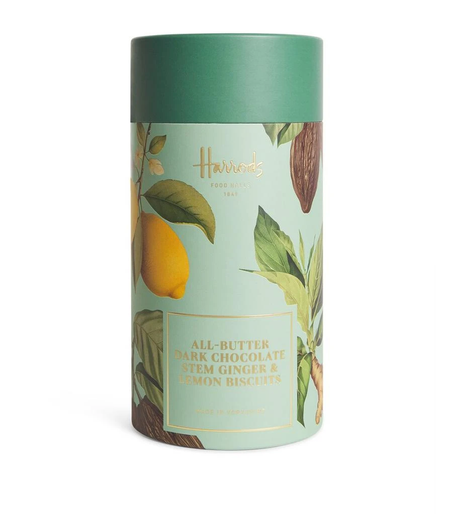 Harrods All Butter Dark Chocolate Stem Ginger and Lemon Biscuits (200g) 1