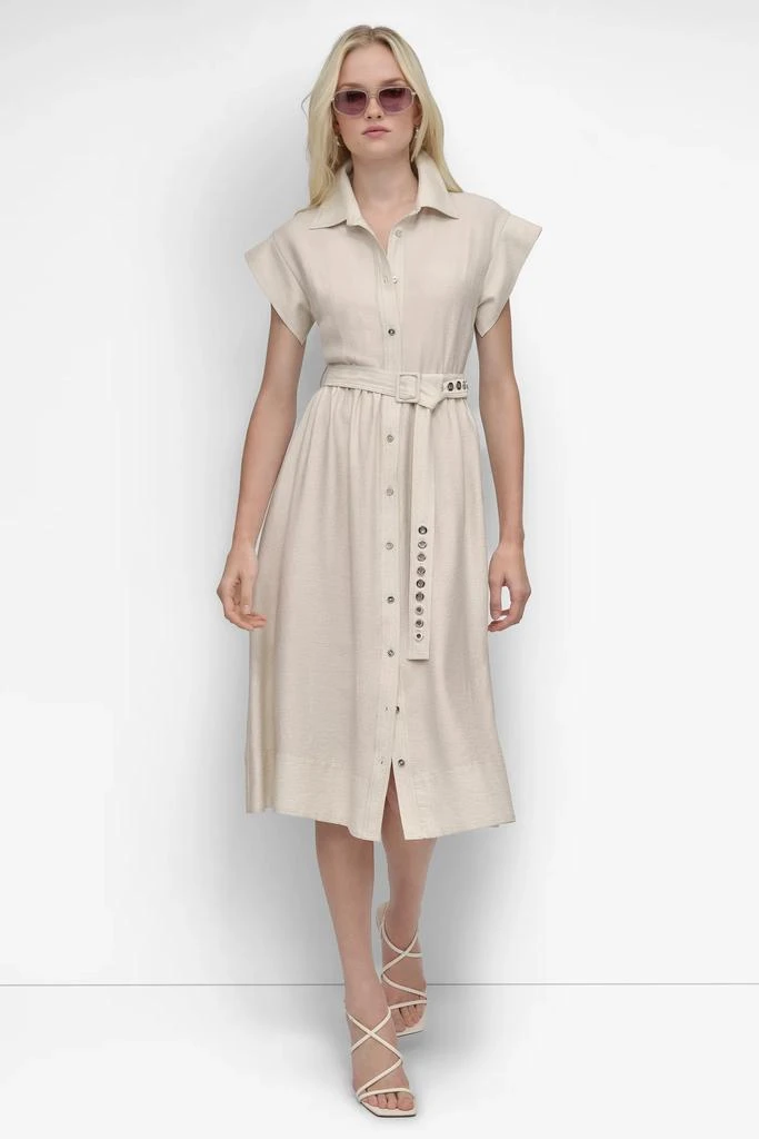 DKNY SHIRT DRESS WITH GROMET BELT 8