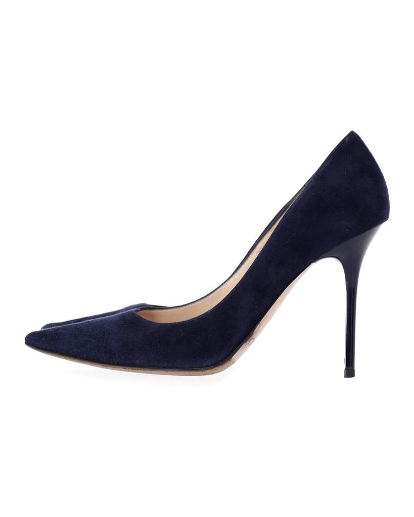 Jimmy Choo Abel Pointed Toe Pumps in Navy Blue Suede 2