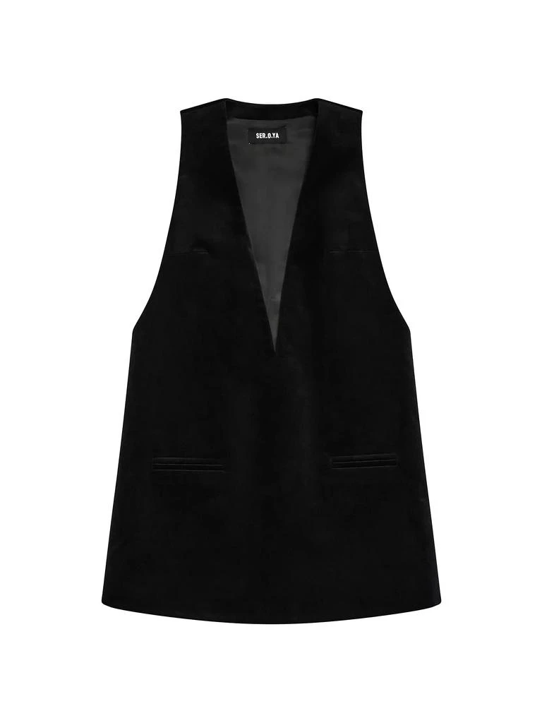 bandeau tailored mini dress Brown Tailoring Bandeau Pleated Skirt Mini Dress