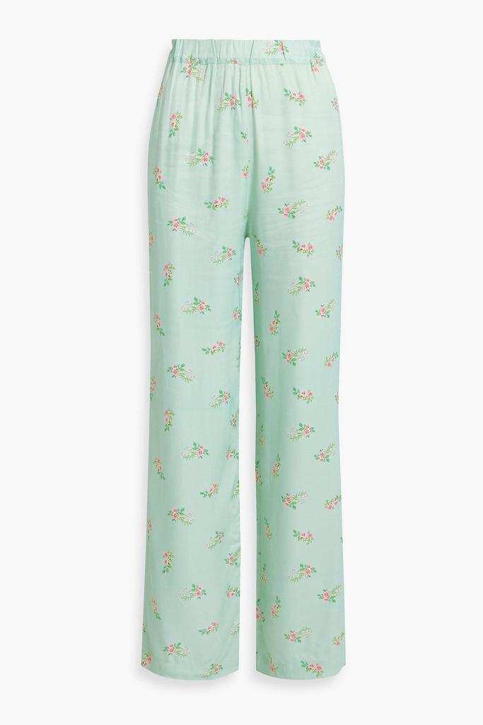 Sleeper Floral-print satin pajama pants