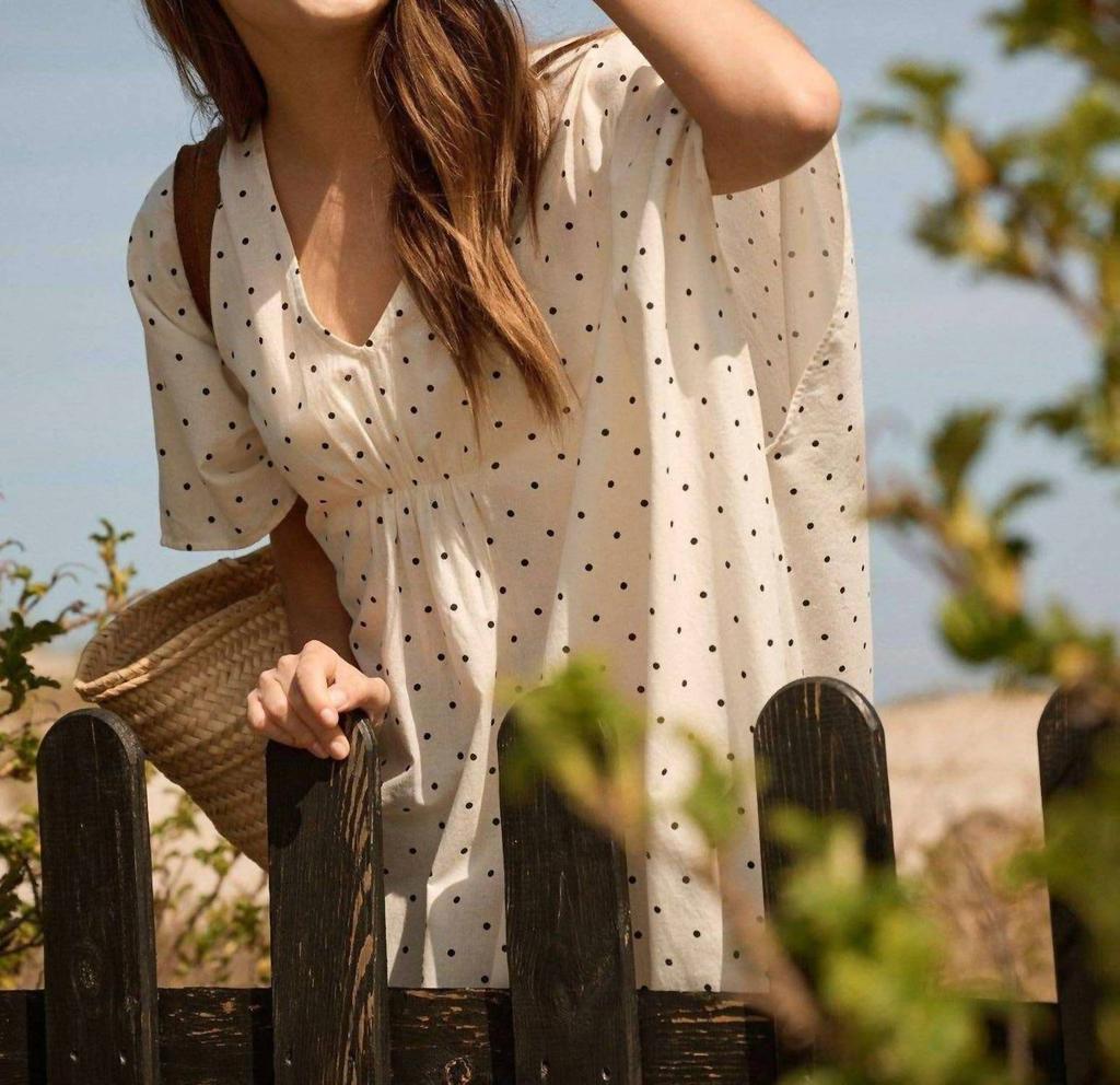 Moshi Moshi Mind Moshi Moshi Mind - Black Dotted Kaftan
