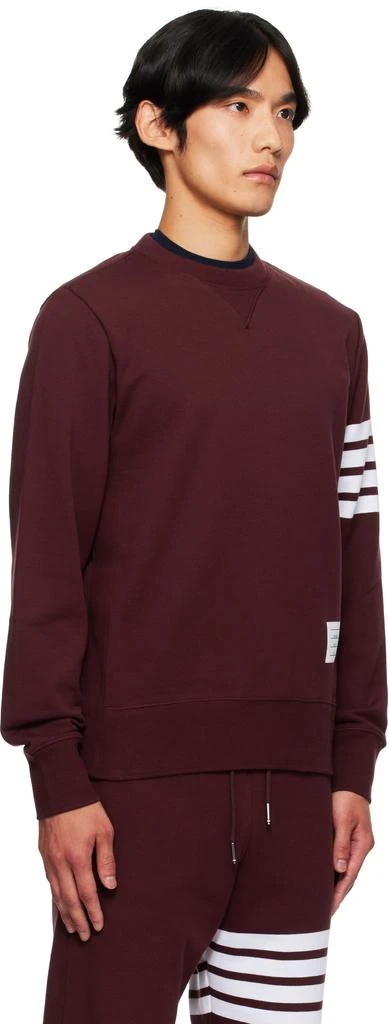 Thom Browne Burgundy Classic Loopback 4-Bar Sweatshirt 2