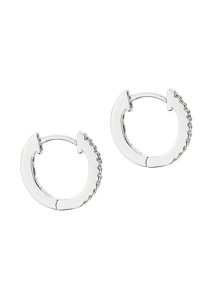 Roberto Coin Tiny Treasures Small 18K Yellow Gold, Ruby 
0.09 TCW Diamond Huggie Earrings 4