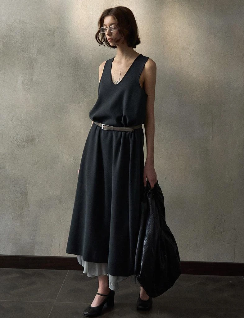 Pixie Market Black Knit Cocoon Midi Dress 1