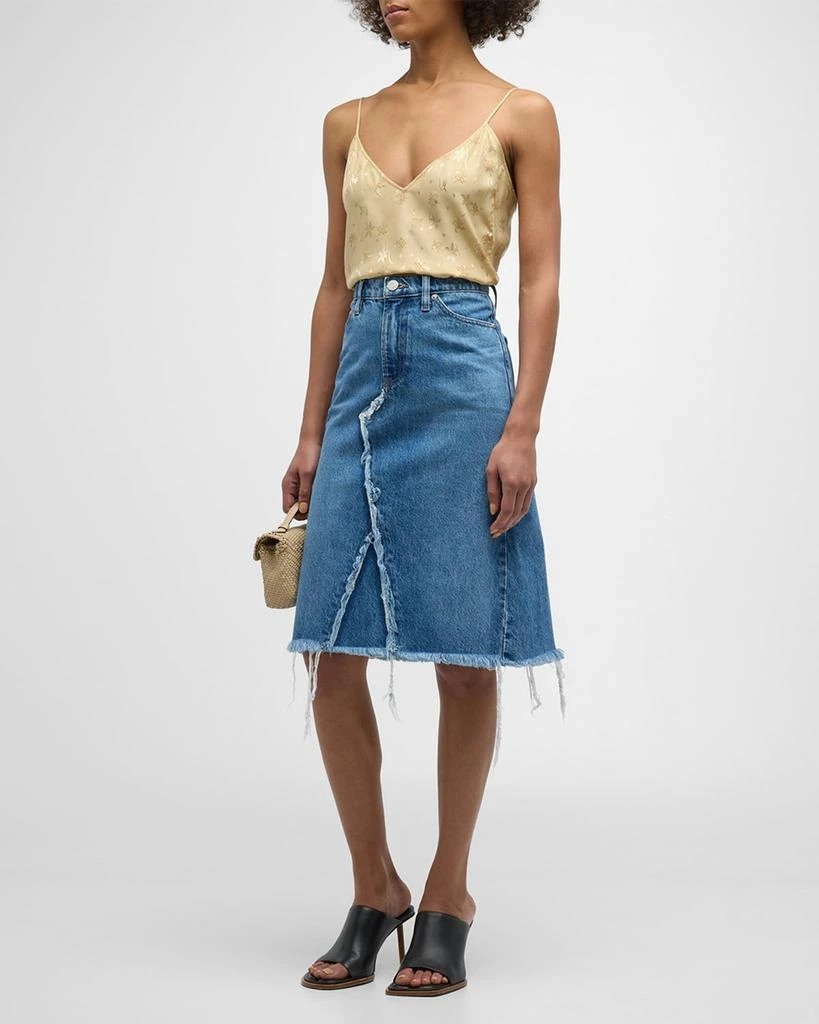 FRAME Deconstructed Denim Skirt 3