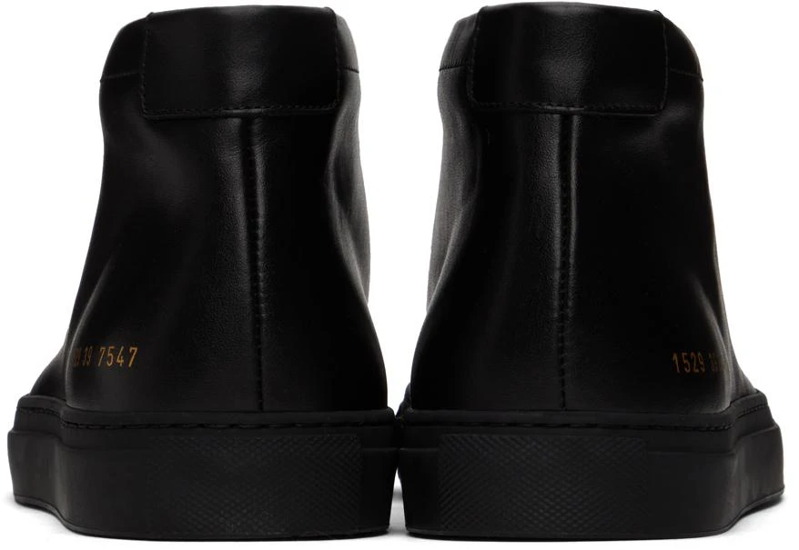 Common Projects Black Achilles Mid Sneakers 2