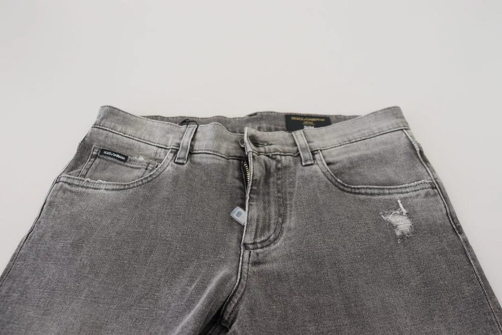 Dolce & Gabbana Dolce & Gabbana Grey Washed Cotton Skinny Denim Jeans 4