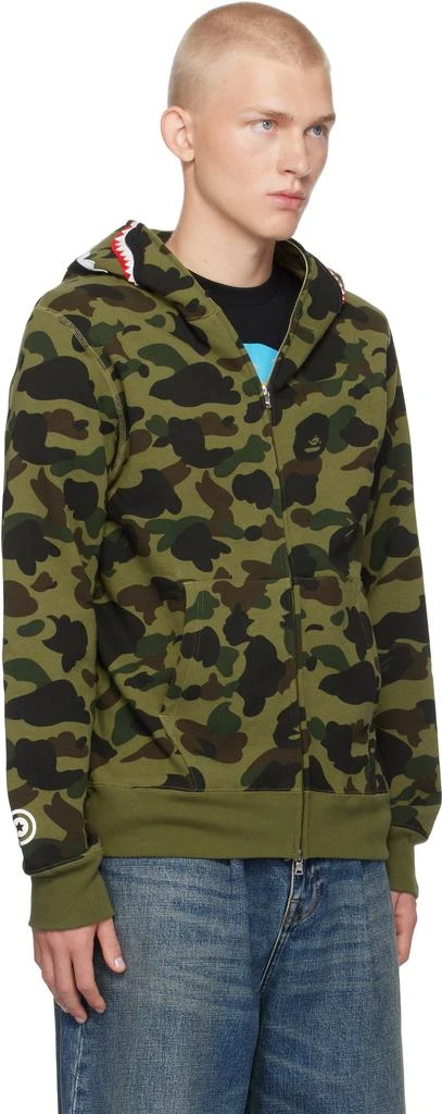 Bape Green 1st Camo 2nd Shark Zip Hoodie 2
