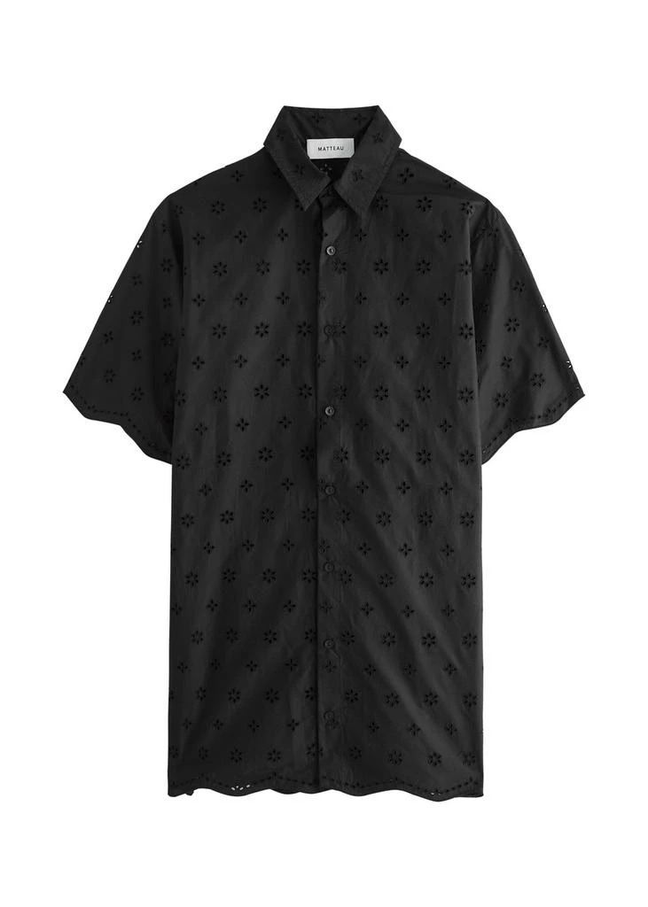 Matteau Broderie Anglaise cotton mini shirt dress 1