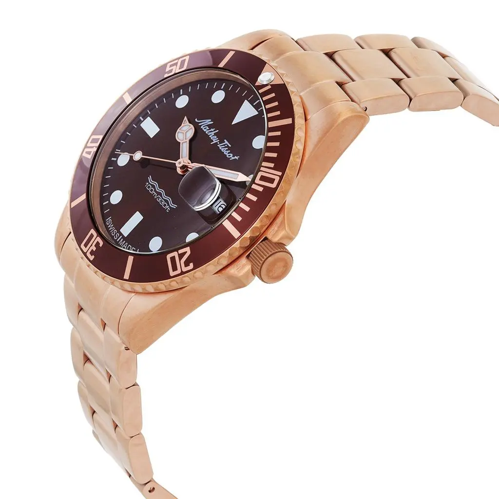 Mathey-Tissot Mathey-Tissot Mathy Vintage Quartz 42 mm LE Brown Dial Men's Watch H908APRM 2