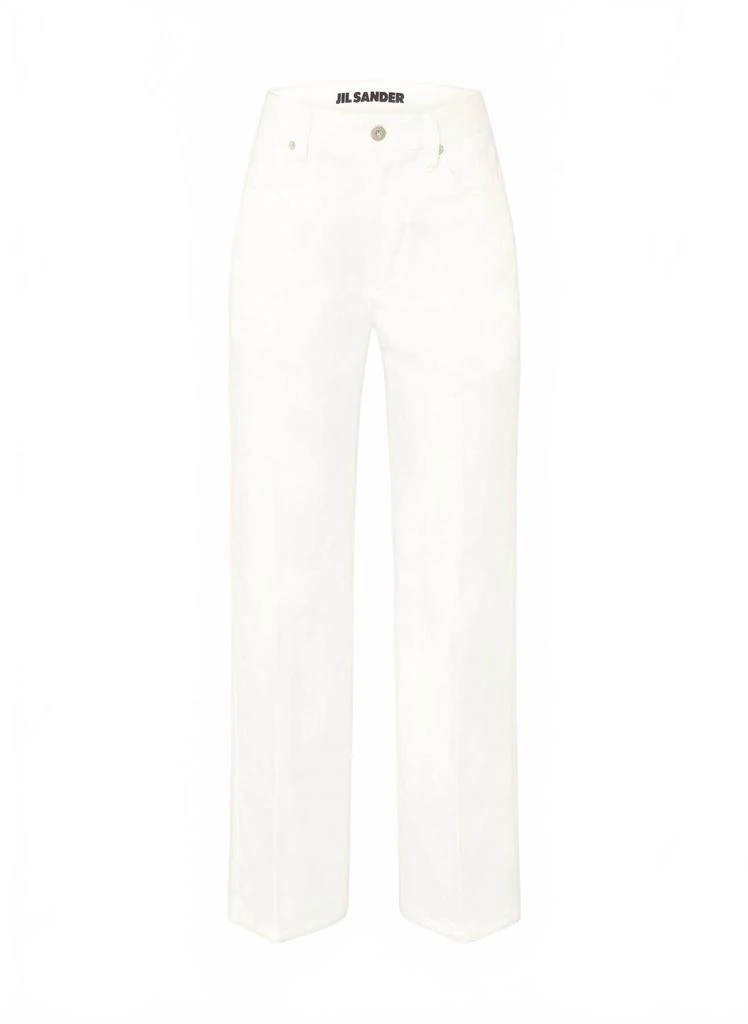 Jil Sander High Rise Flared Jeans In Porcelain 4