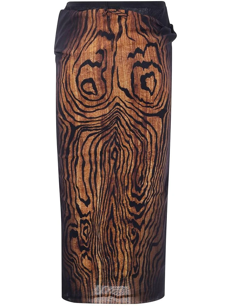 Jean Paul Gaultier Jean Paul Gaultier The Long Draped Wood Skirt 2