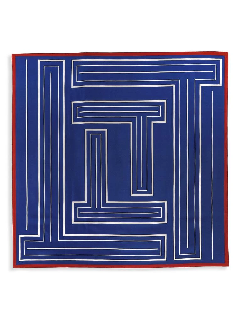 Lafayette 148 New York L Beam Stripes Silk Scarf