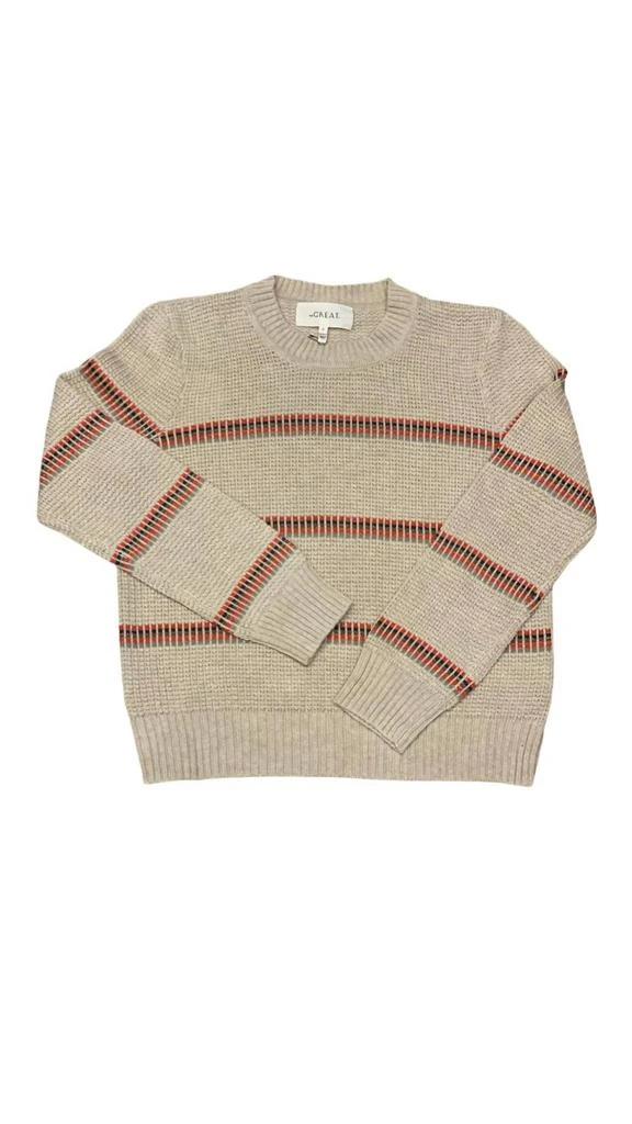 The Great The Great. - Shrunken Pullover Ribbon Stripe Sweater 4