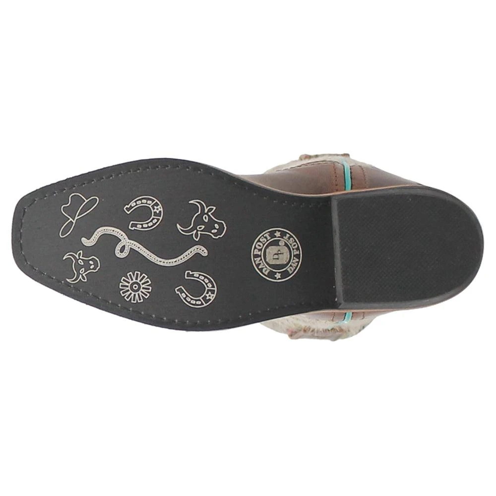 Dan Post Boots Rumi Cow Metallic Square Toe Cowboy Boots (Little Kid-Big Kid) 5