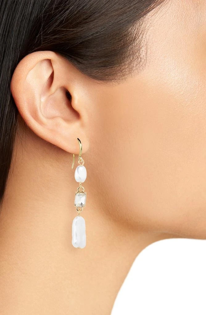 Cara Faux Pearl 
Crystal Drop Earrings 2