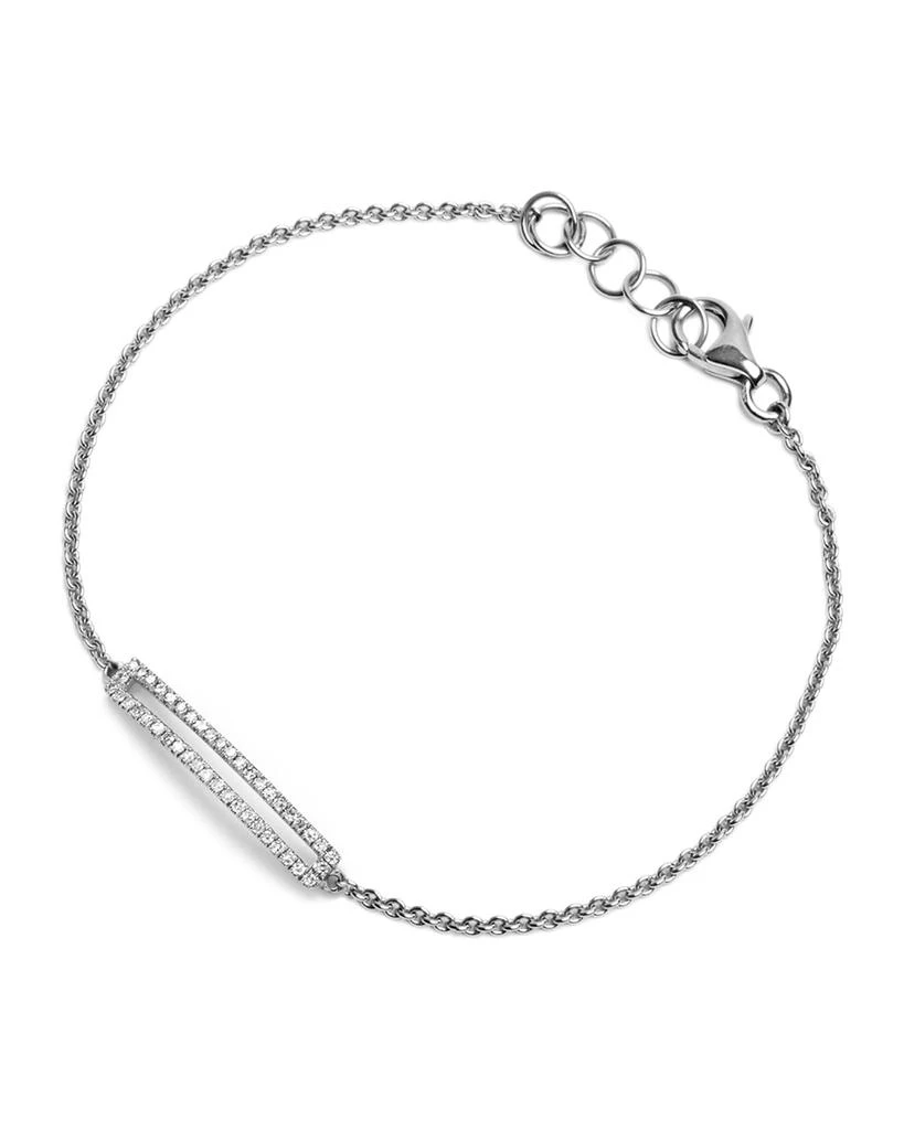 Bridget King Jewelry 14k Open Bar Diamond Bracelet 1