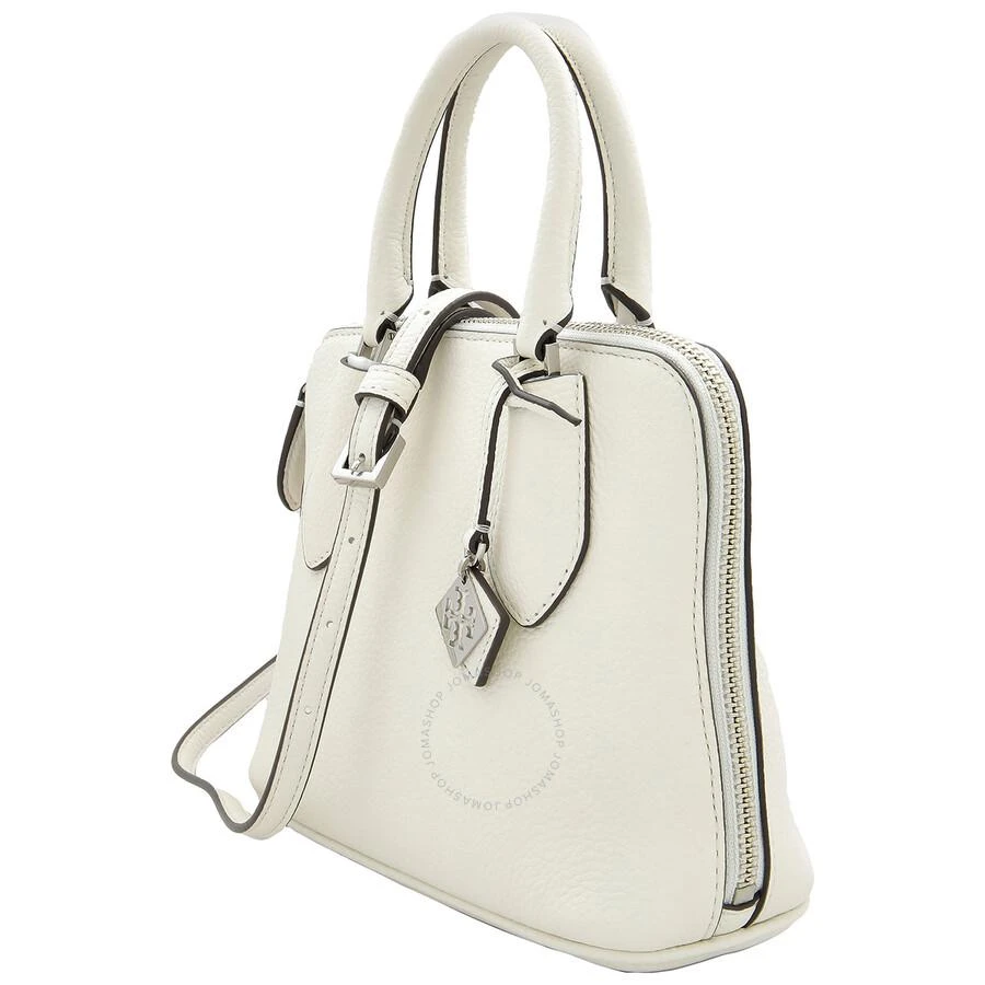 Tory Burch White Pebbled Leather Mini Swing Satchel 3