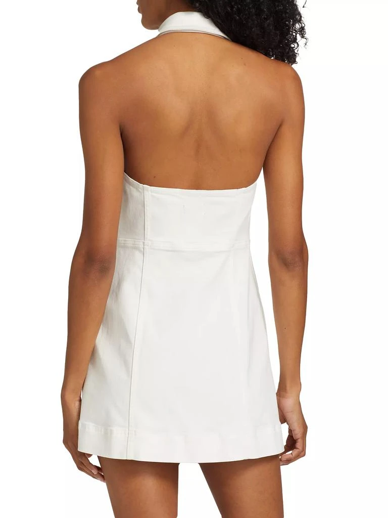 Alice + Olivia Kendall Denim Halter Minidress 5