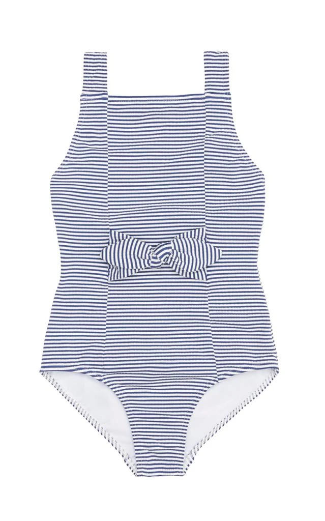 Minnow Minnow Girls Harbor Stripe Tie-Front One Piece - Moda Operandi